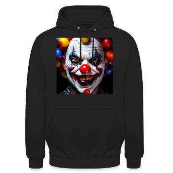 Clown - Unisex Hoodie - Schwarz - Vorne - Alina (178cm) & Michal (187cm)
