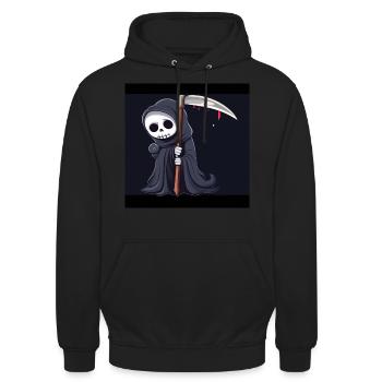 Sensenmann - Unisex Hoodie - Schwarz - Vorne - Alina (178cm) & Michal (187cm)