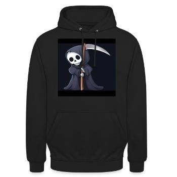 Sensenmann - Unisex Hoodie - Schwarz - Vorne - Alina (178cm) & Michal (187cm)