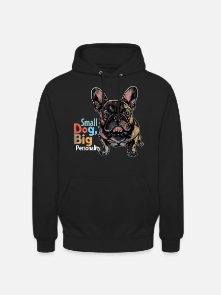 Bouledogue français mignon - Sweat-shirt à capuche unisexe - noir