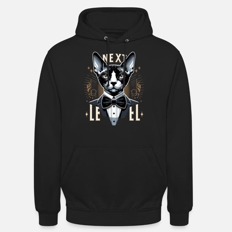 Cornish Rex Anzug Next Level Katze Geschenk - Unisex Hoodie - Schwarz