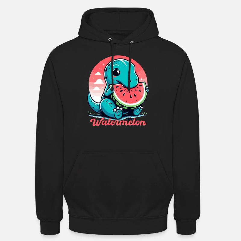 Mignon T-Rex Watermelon Cadeau d’été - Sweat-shirt à capuche unisexe - noir