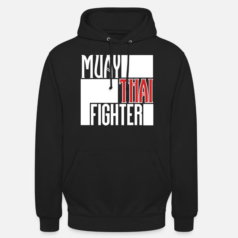Combattant de Muay Thai - Sweat-shirt à capuche unisexe - noir