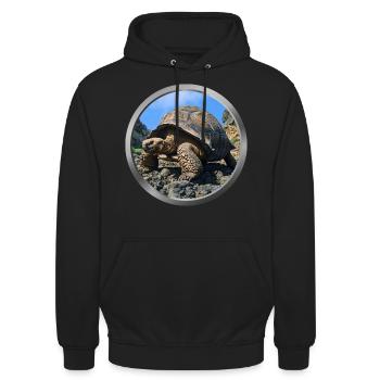 Tortoise Animal - Unisex Hoodie - black - Front - Alina (178cm) & Michal (187cm)