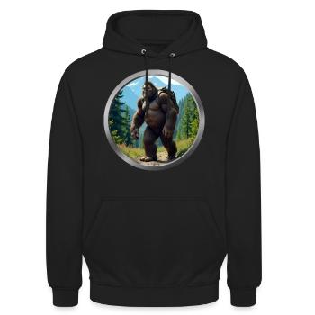 Bigfoot Hiking - Unisex Hoodie - black - Front - Alina (178cm) & Michal (187cm)