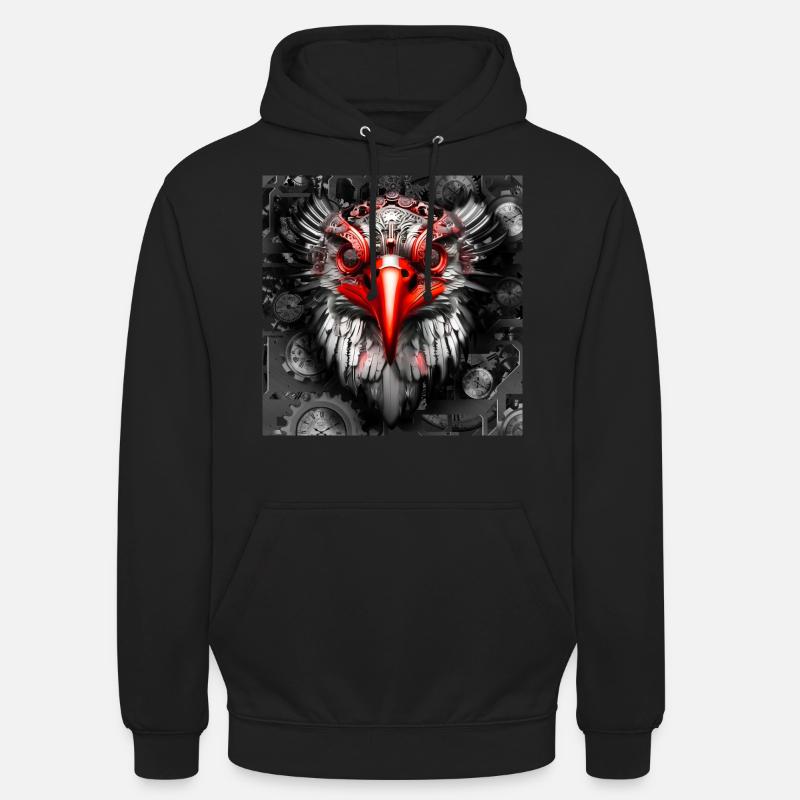 Steampunk style rétro Eagle - Sweat-shirt à capuche unisexe - noir