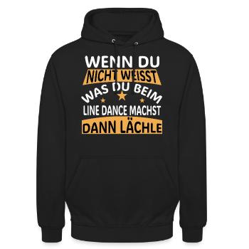 Country Western Tanzen Cowboy Line Dance - Unisex Hoodie - Schwarz - Vorne - Alina (178cm) & Michal (187cm)