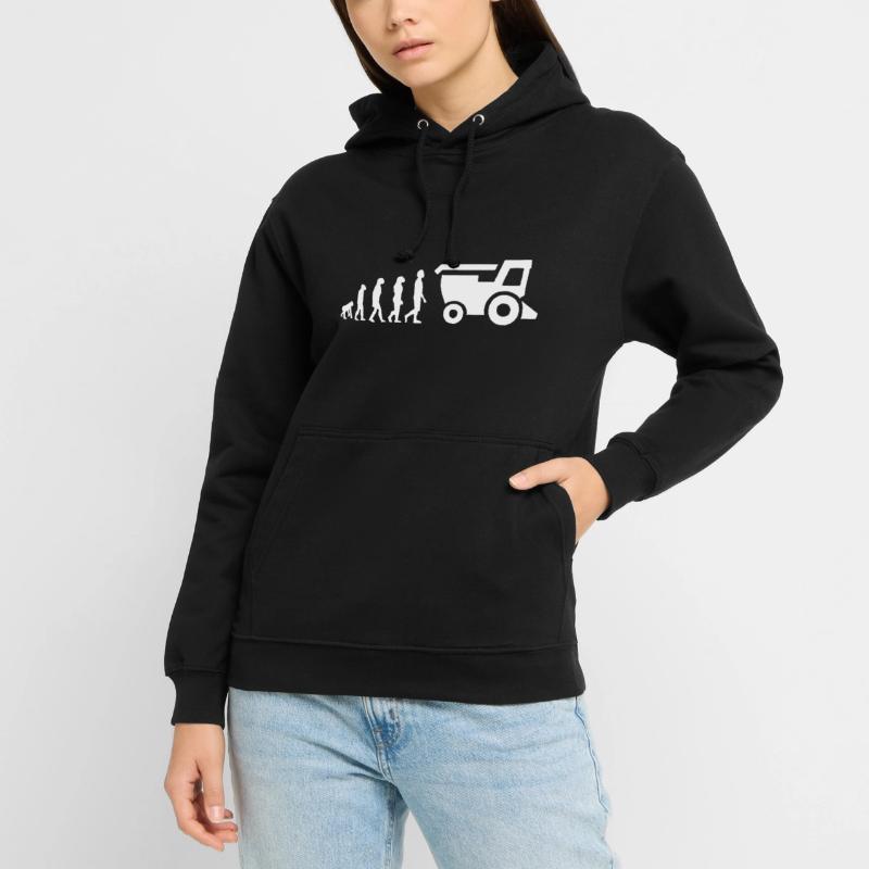 Moissonneuse évolution Sweat-shirt à capuche unisexe
