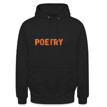 Poème de poésie - Sweat-shirt à capuche unisexe - noir - Devant - Alina (178cm) & Michal (187cm)