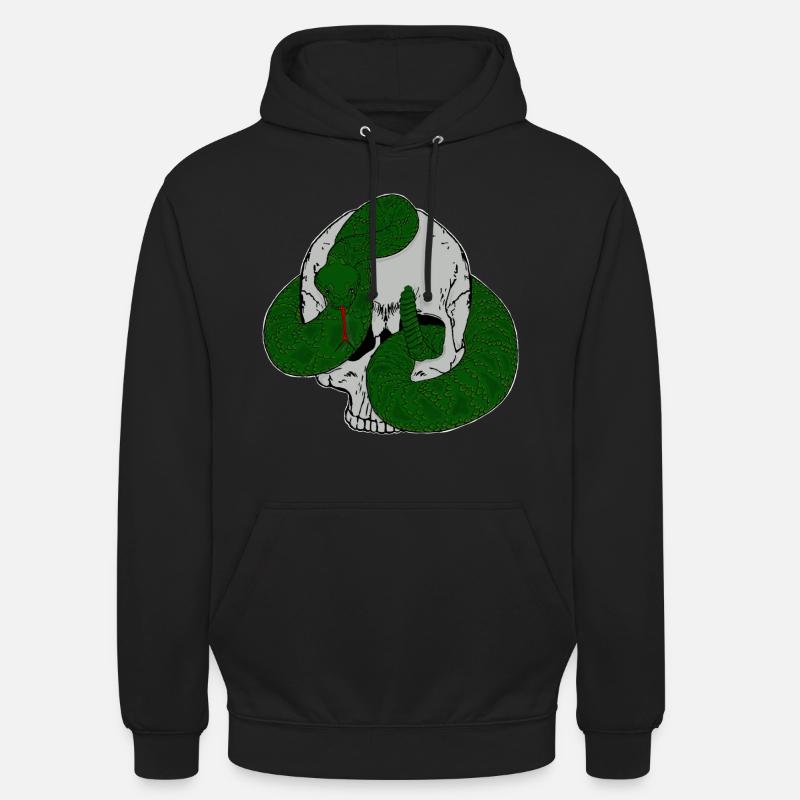 Crâne de serpent Ratel - Sweat-shirt à capuche unisexe - noir