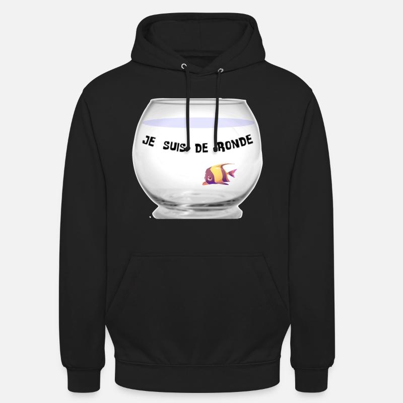 Poisson - Sweat-shirt à capuche unisexe - noir