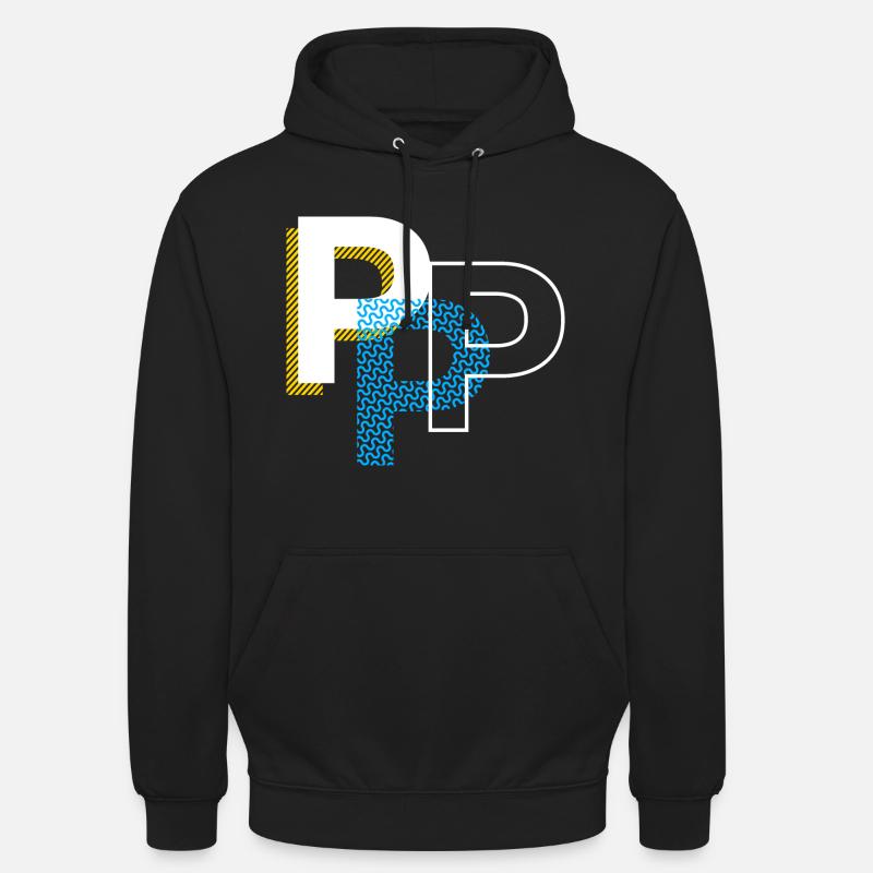 Anfangsbuchstabe P - Unisex Hoodie - Schwarz