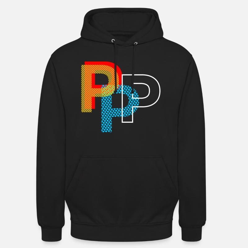 Buchstabe P - Unisex Hoodie - Schwarz