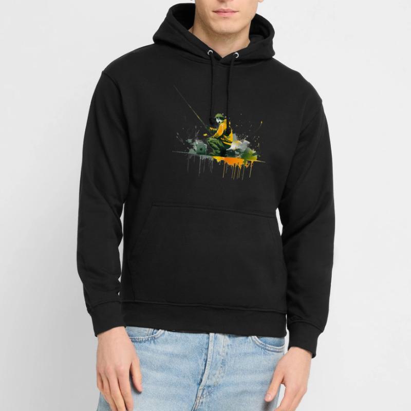 Conception de graffitis de pêcheurs Sweat-shirt à capuche unisexe