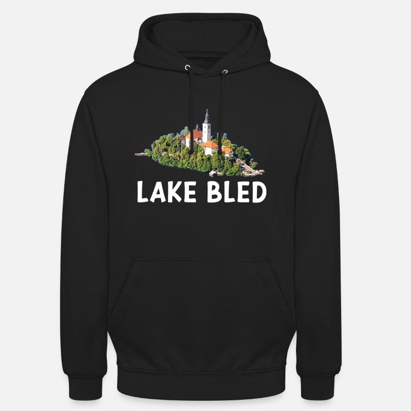 Lac de Bled Slovénie - Sweat-shirt à capuche unisexe - noir