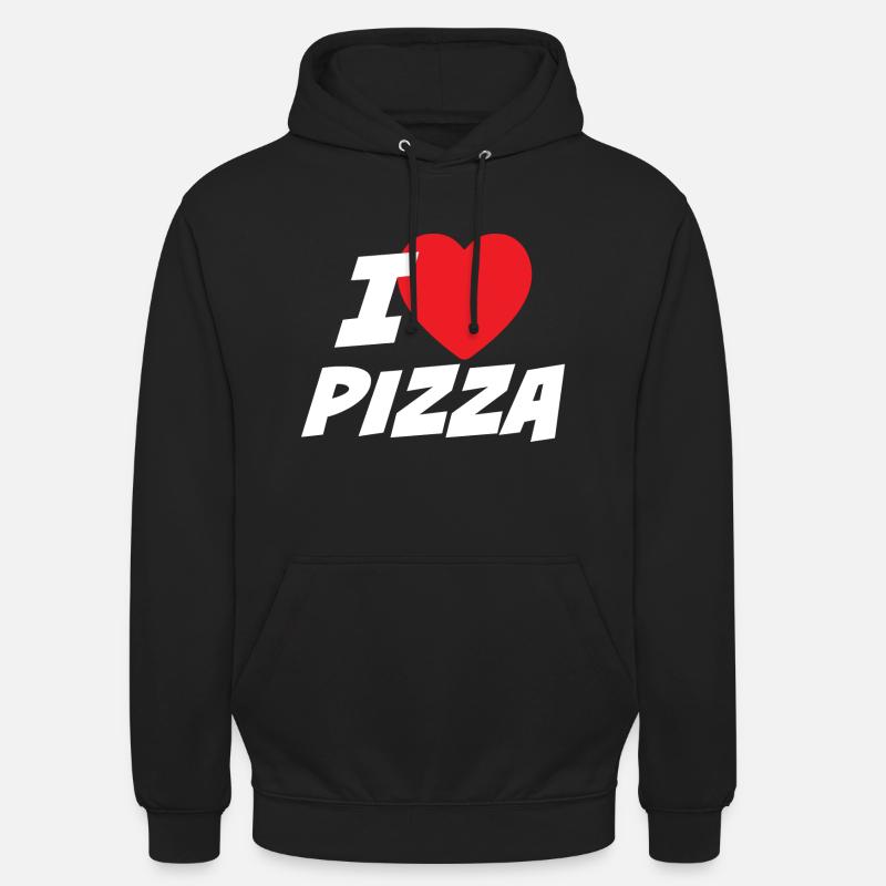 J’aime la pizza - Sweat-shirt à capuche unisexe - noir