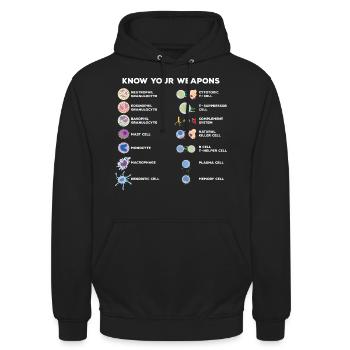 Wissenschaft Experimente - Unisex Hoodie - Schwarz - Vorne - Alina (178cm) & Michal (187cm)