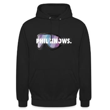 4-7 PHIL - Unisex Hoodie - Schwarz - Vorne - Alina (178cm) & Michal (187cm)