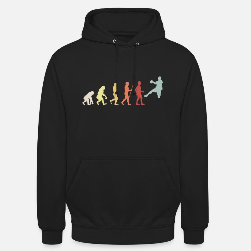 Handball Evolution Retro Gift Handball Player - Unisex Hoodie - black