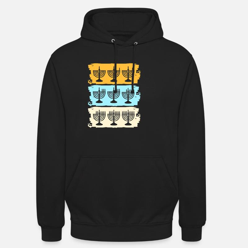 Hanoukka Hanoukka Hanoukka - Sweat-shirt à capuche unisexe - noir