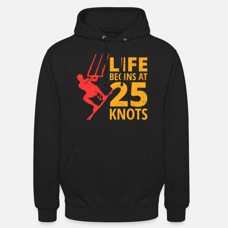 Kitesurf Kiteboard Kiteboarder Kitesurf - Sweat-shirt à capuche unisexe - noir