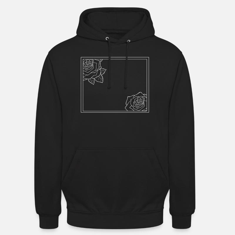 Rectangular frame with roses Unisex Hoodie