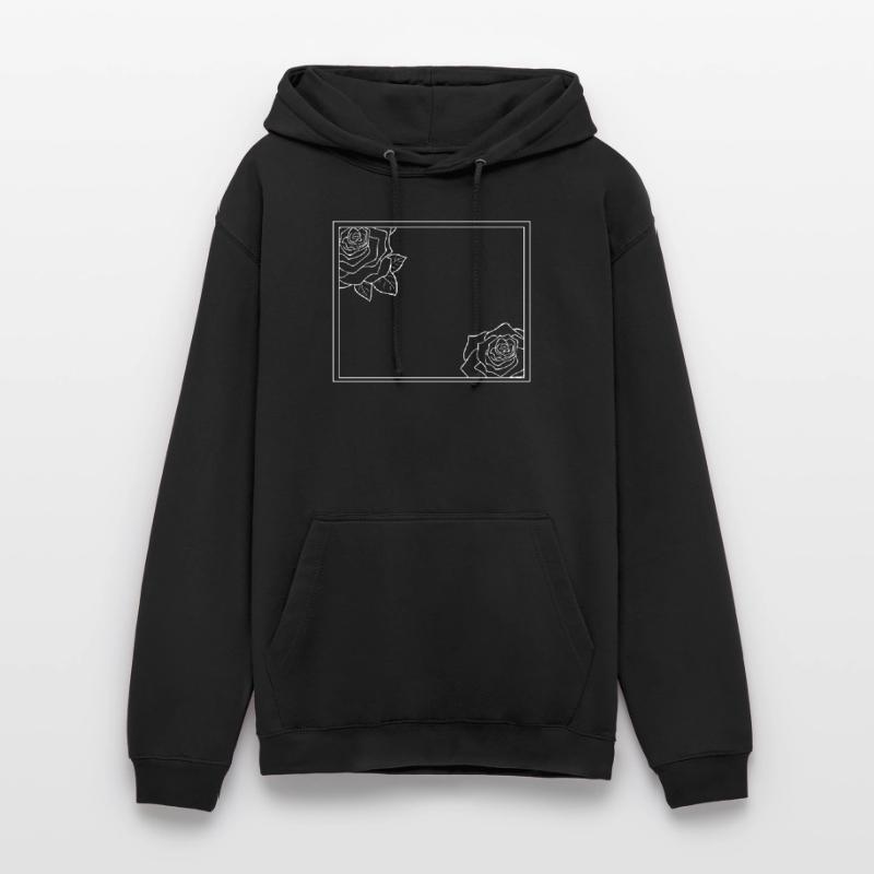 Rectangular frame with roses Unisex Hoodie