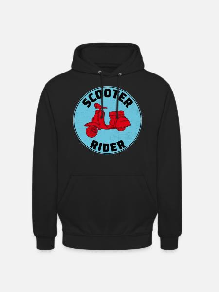 Scooter Rider Scooter motorcykel knallert cykel - Hættetrøje unisex - sort