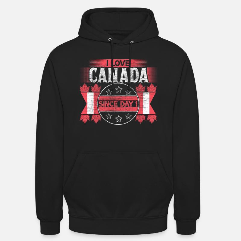 Kanada Schnee Herkunft Geschenkidee - Unisex Hoodie - Schwarz