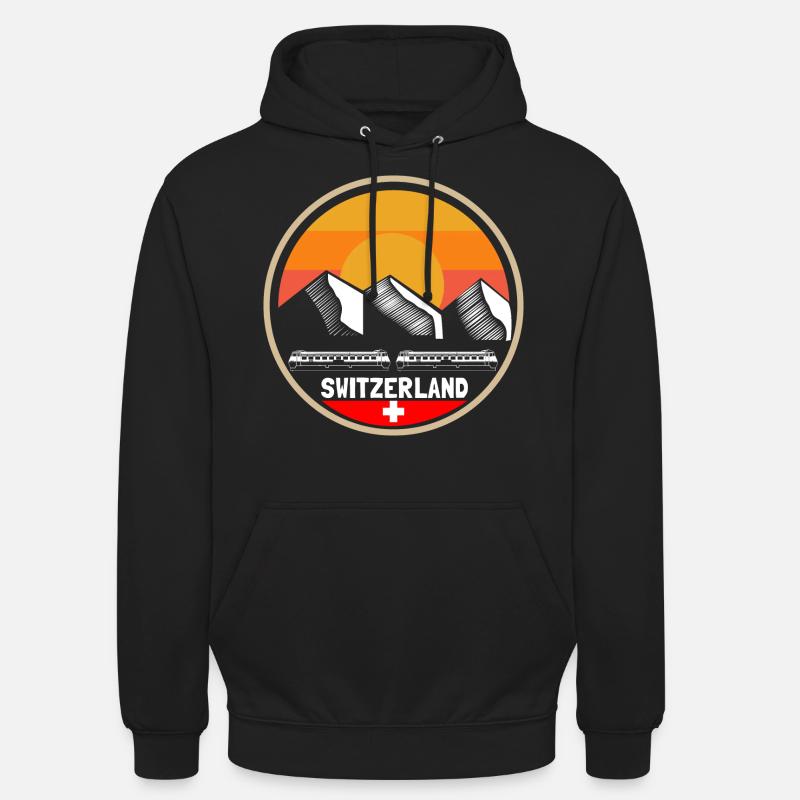 Idée cadeau Swiss Pride Suisse - Sweat-shirt à capuche unisexe - noir