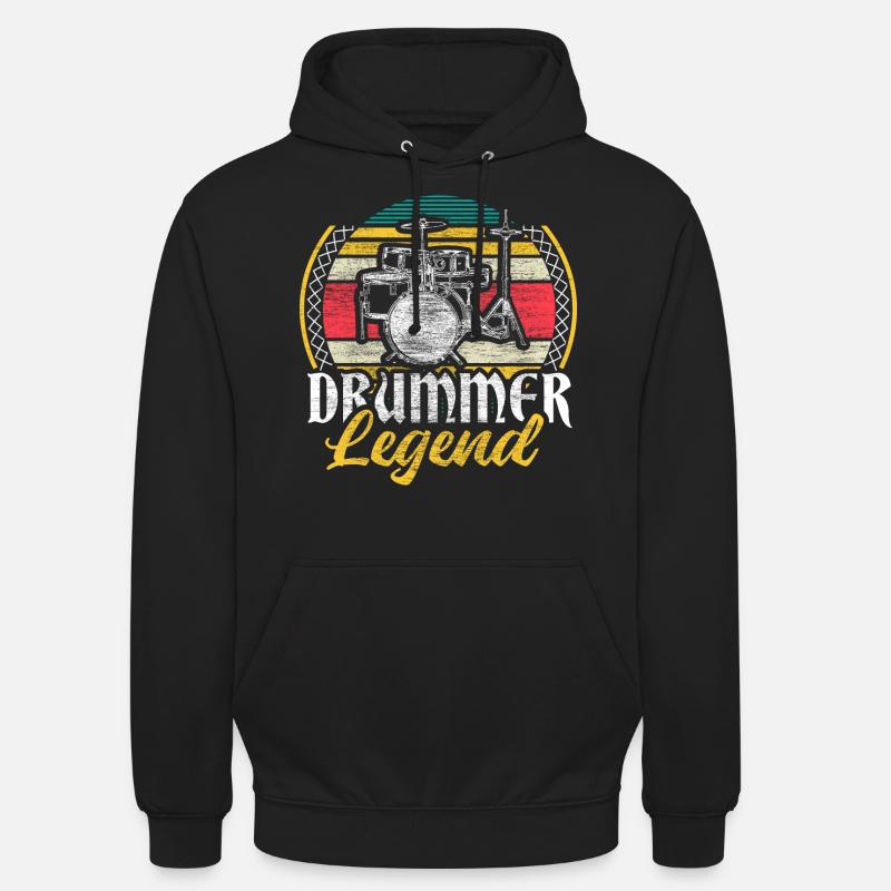 Schlagzeug Drumsticks Geschenk - Unisex Hoodie - Schwarz