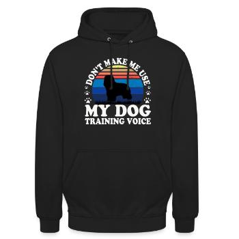 Briard Hundeliebhaber Silhouette Vintage Sonnenuntergang - Unisex Hoodie - Schwarz - Vorne - Alina (178cm) & Michal (187cm)