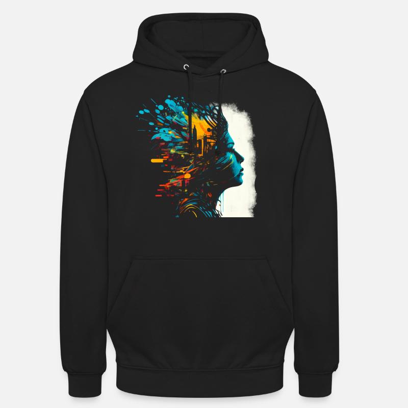 Psychedelisches Artwork - Open Mind - Unisex Hoodie - Schwarz