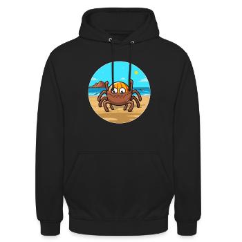 Spinne Aquarell Cartoon Kawaii Clipart Tier - Unisex Hoodie - Schwarz - Vorne - Alina (178cm) & Michal (187cm)
