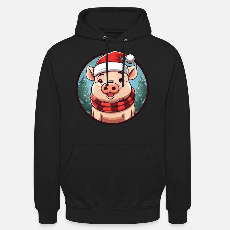 Noël cochon - Sweat-shirt à capuche unisexe - noir