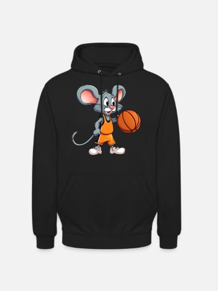 Basketball Mouse - Unisex Hoodie - black