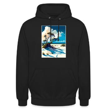 Gulf Islands National Seashore Florida Souvenir - Unisex Hoodie - Schwarz - Vorne - Alina (178cm) & Michal (187cm)