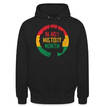 Black History Month - Unisex Hoodie - black - Front - Alina (178cm) & Michal (187cm)