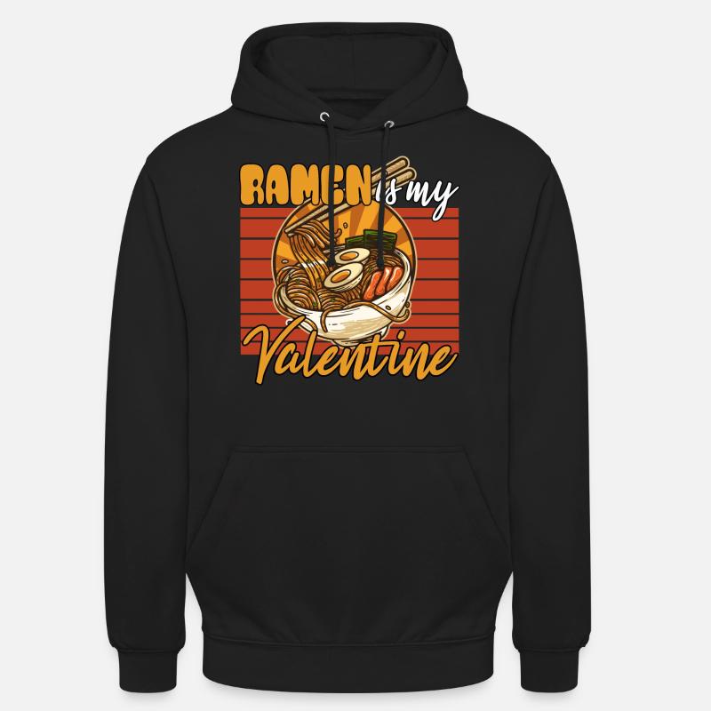 Le ramen est ma Saint-Valentin - Sweat-shirt à capuche unisexe - noir