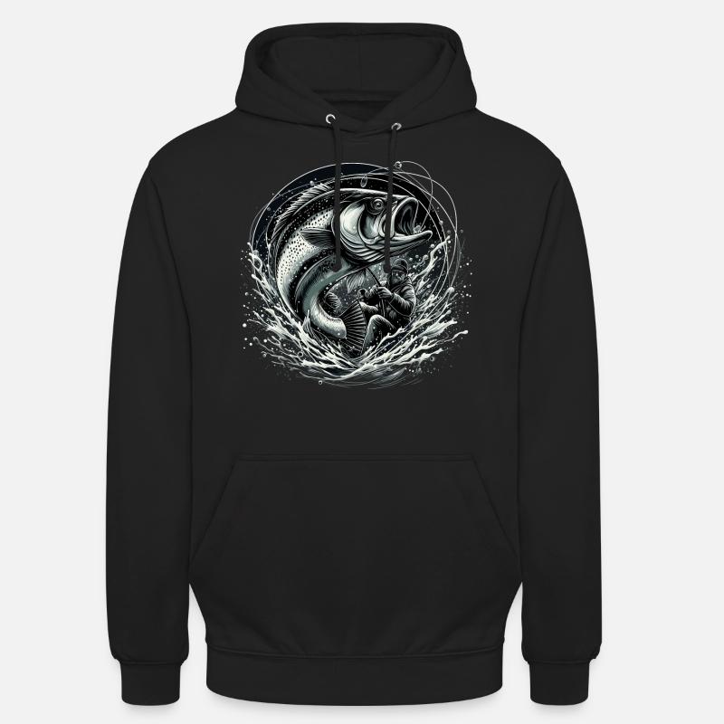 Fishing Angler Dynamic Gift - Unisex Hoodie - black