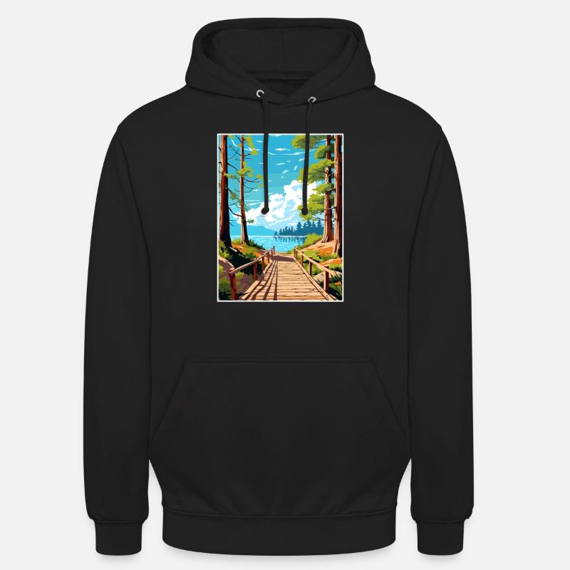 Parque Nacional Los Arrayanes Reiseposter - Unisex Hoodie - Schwarz