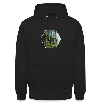 Ruines de la civilisation - Sweat-shirt à capuche unisexe - noir - Devant - Alina (178cm) & Michal (187cm)