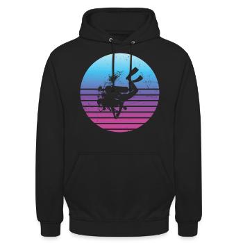 Plongée sous-marine Plongée libre Plongée sous-marine Hommes - Sweat-shirt à capuche unisexe - noir - Devant - Alina (178cm) & Michal (187cm)
