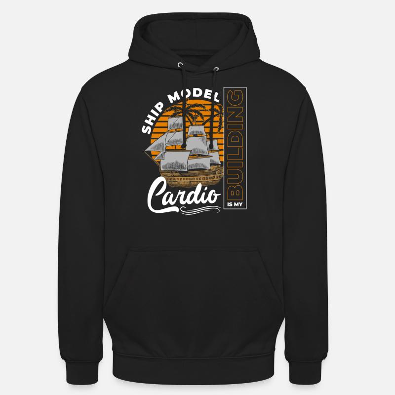 Modélisme Bateau Modèle Ancre D’eau - Sweat-shirt à capuche unisexe - noir