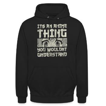 Disguise Anime Gamer Cute - Unisex Hoodie - black - Front - Alina (178cm) & Michal (187cm)