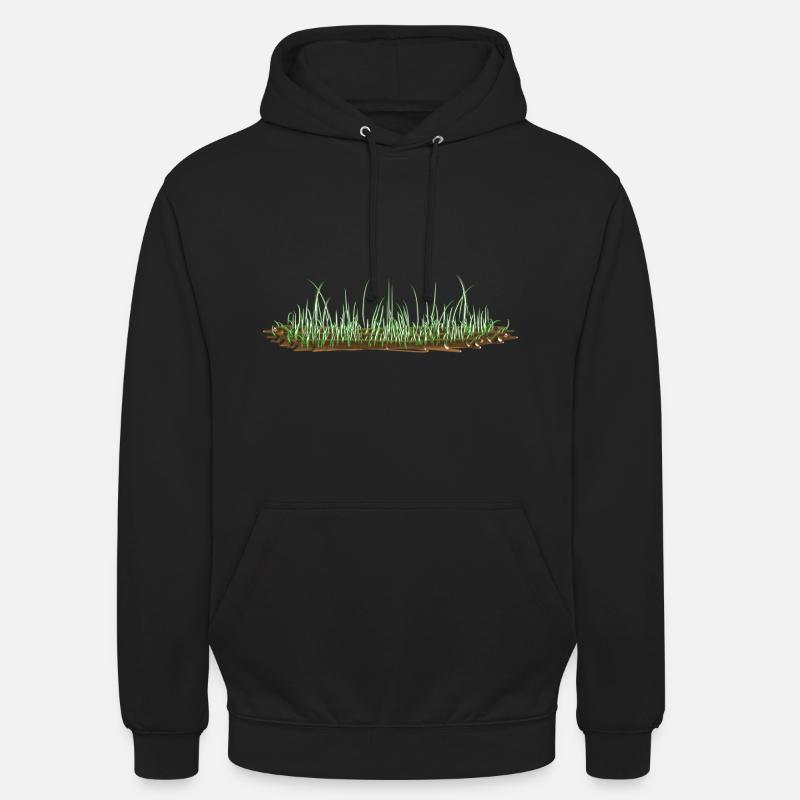 Sol herbeux vert naturel - Sweat-shirt à capuche unisexe - noir