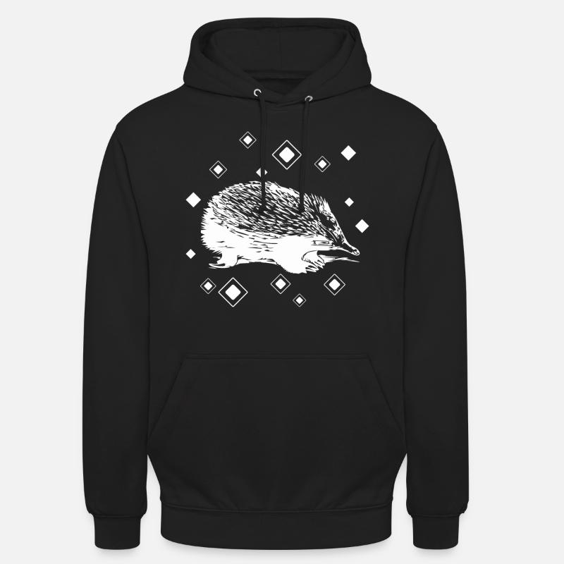 Hérisson - Sweat-shirt à capuche unisexe - noir