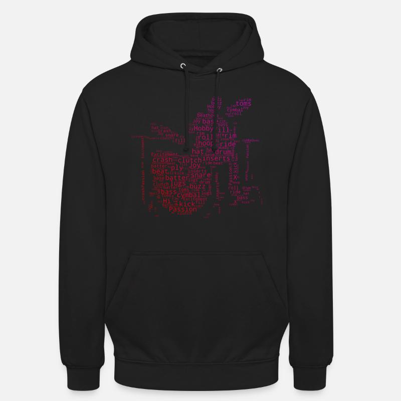 Drummer Drum Kit Drumming - Sweat-shirt à capuche unisexe - noir