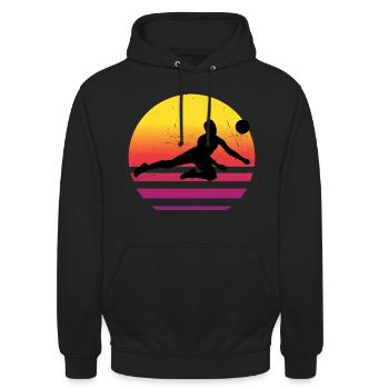 Volleyball Volleyball Masculin Volley-ball Féminin - Sweat-shirt à capuche unisexe - noir - Devant - Alina (178cm) & Michal (187cm)
