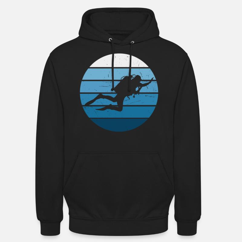 Plongée libre Tauchen Plongée sous-marine Tauchen Plongée - Sweat-shirt à capuche unisexe - noir